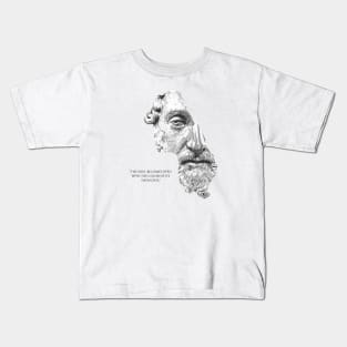 The soul becomes dyed with the color of its thoughts - Marcus Aurelius the great philosopher emperor Kids T-Shirt